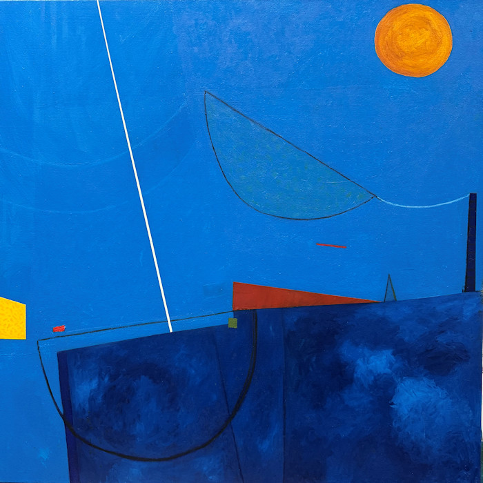 Slipway for a Ghost ship - 92cm x 92cm - oil on canvas-fp